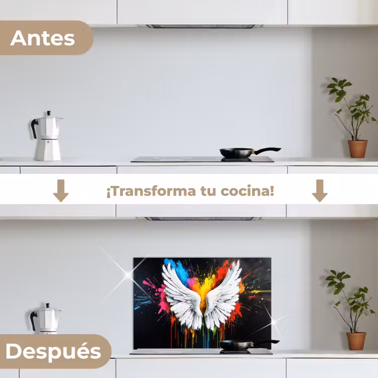 Salpicaderos de cocina - Alas - Salpicaduras de pintura - Colorido — 7