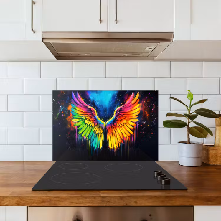 Salpicaderos de cocina - Colores del arco iris - Alas - Mágico — 3