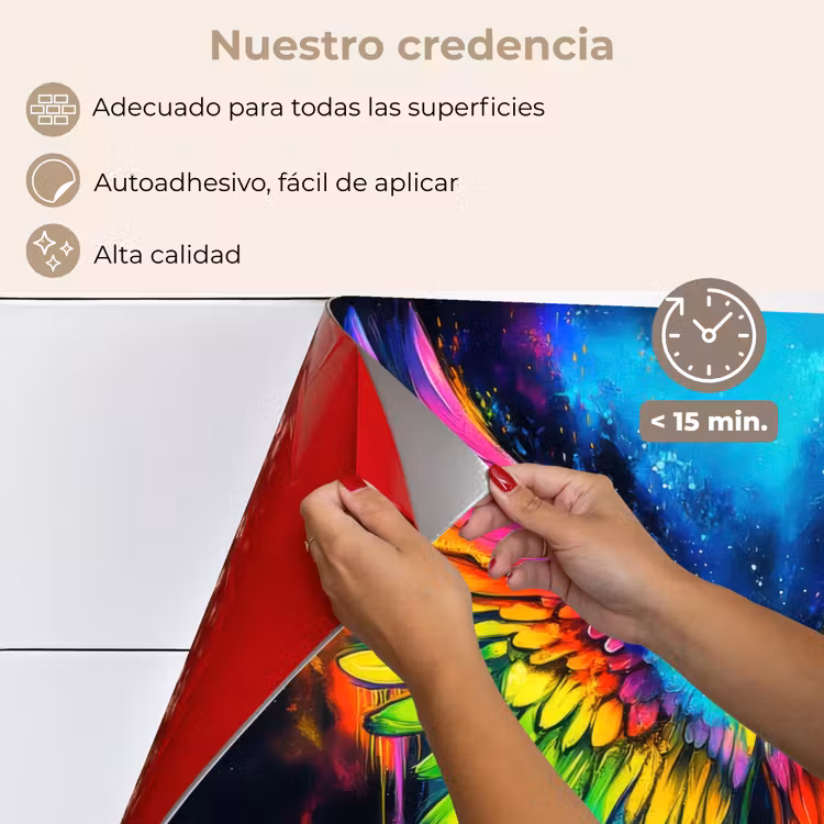 Salpicaderos de cocina - Colores del arco iris - Alas - Mágico — 4