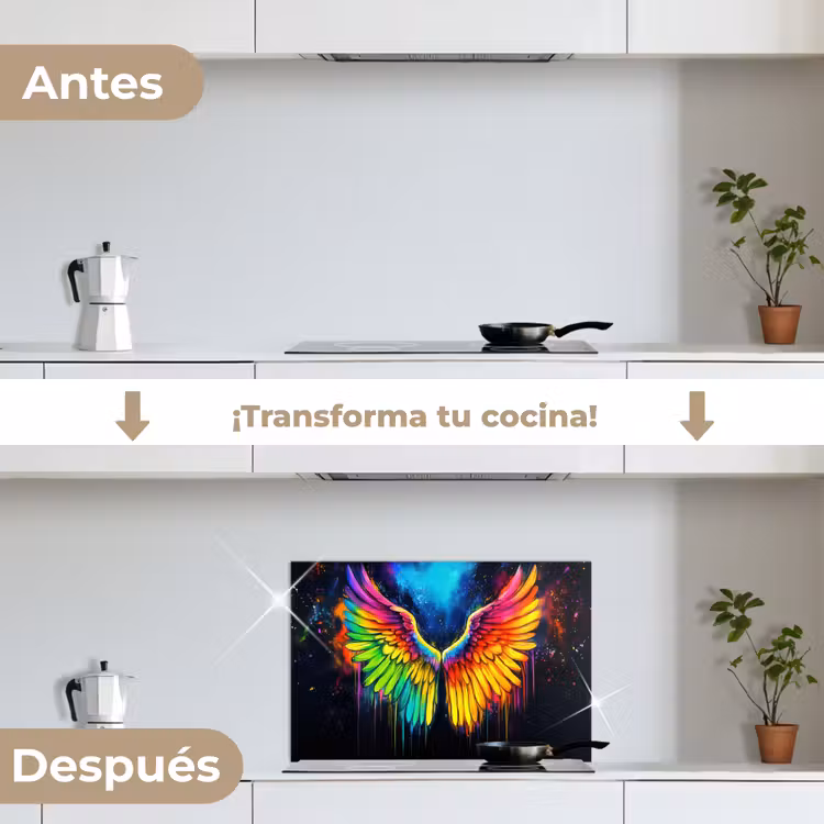 Salpicaderos de cocina - Colores del arco iris - Alas - Mágico — 7