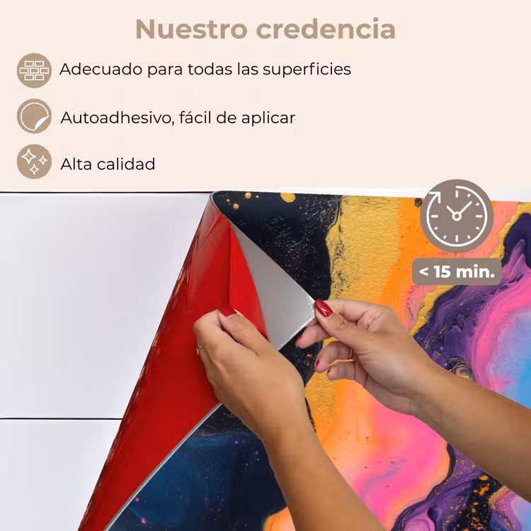 Salpicaderos de cocina - Moderno - Mármol - Naranja — 4