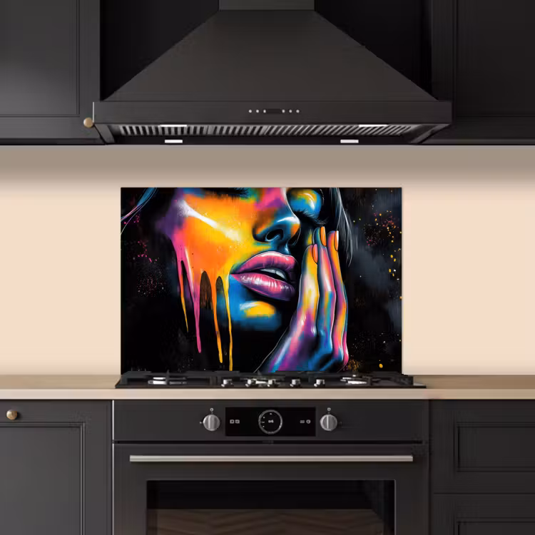 Salpicaderos de cocina - Mujer - Rostro - Pintura - Artística — 5