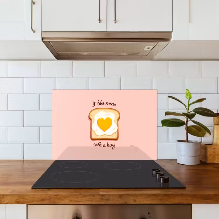 Salpicaderos de cocina - Pan - Ilustración - Cita - Rosa — 3