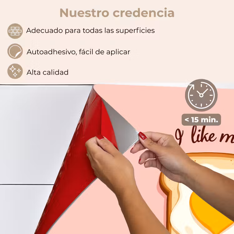 Salpicaderos de cocina - Pan - Ilustración - Cita - Rosa — 4