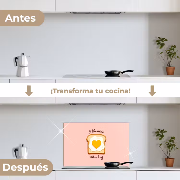 Salpicaderos de cocina - Pan - Ilustración - Cita - Rosa — 7