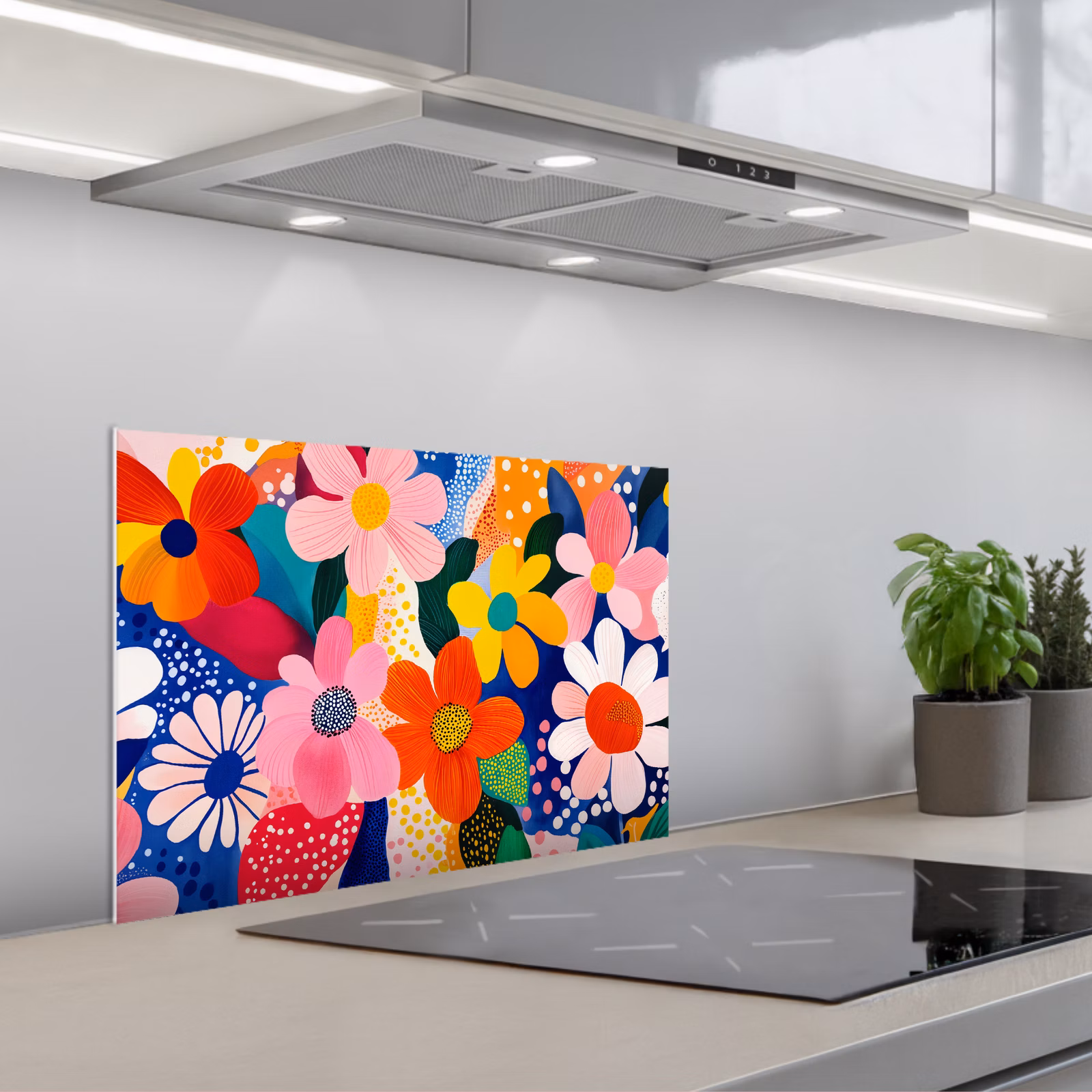 Salpicaderos de cocina - Flores - Colorido - Lunares — 1
