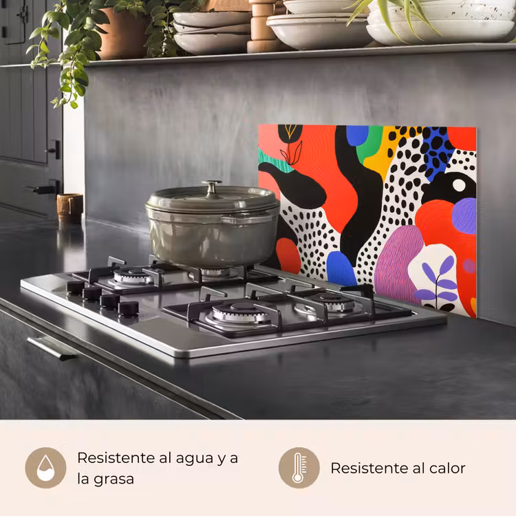 Salpicaderos de cocina - Abstracto - Formas - Colores - Puntos — 2