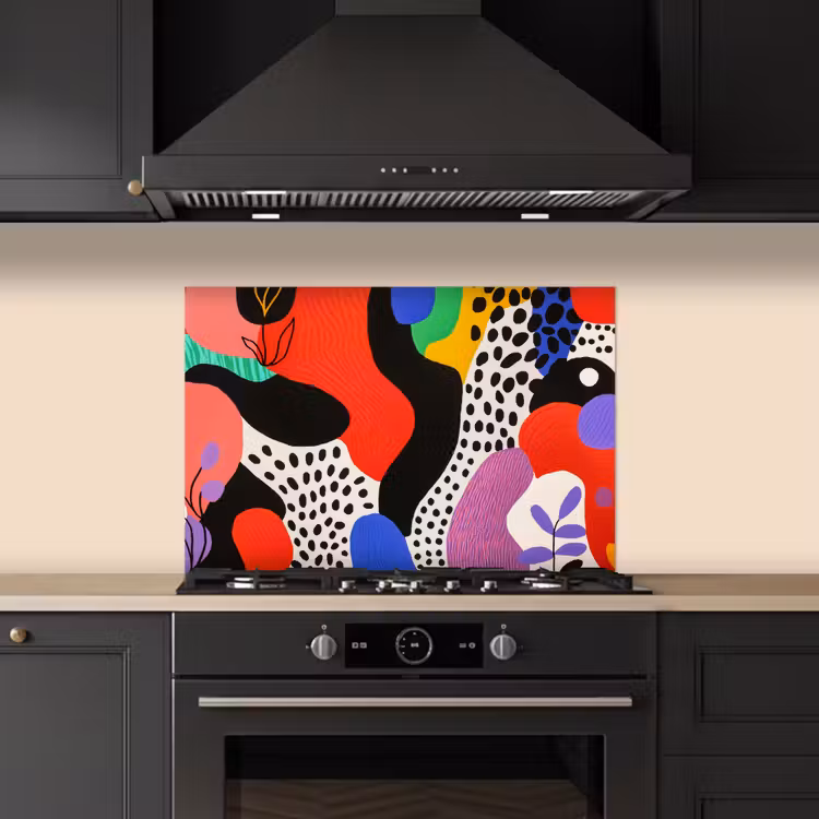 Salpicaderos de cocina - Abstracto - Formas - Colores - Puntos — 5