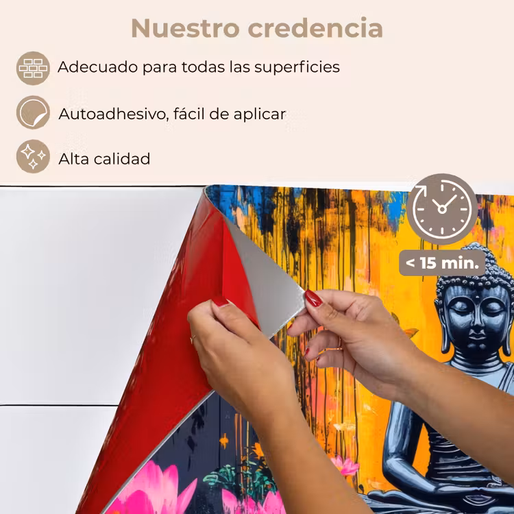Salpicaderos de cocina - Buda - Flores - Velas - Amarillo — 4