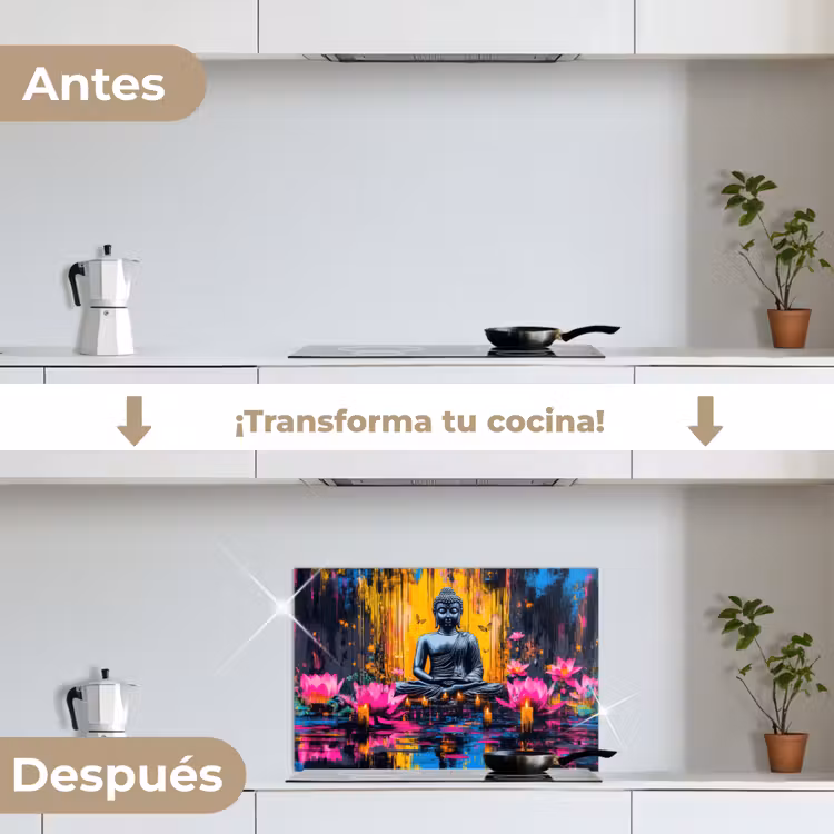 Salpicaderos de cocina - Buda - Flores - Velas - Amarillo — 7