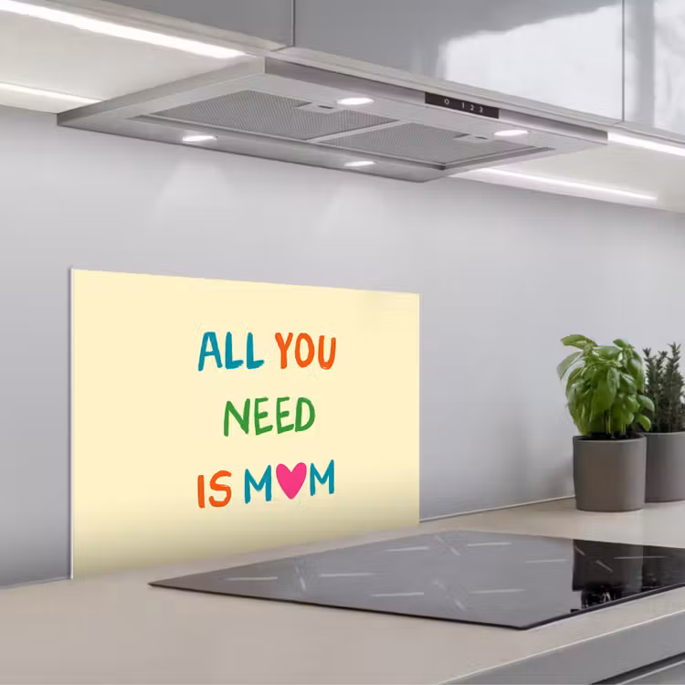 Salpicaderos de cocina - Corazón - Madre - Texto - Colorido — 1