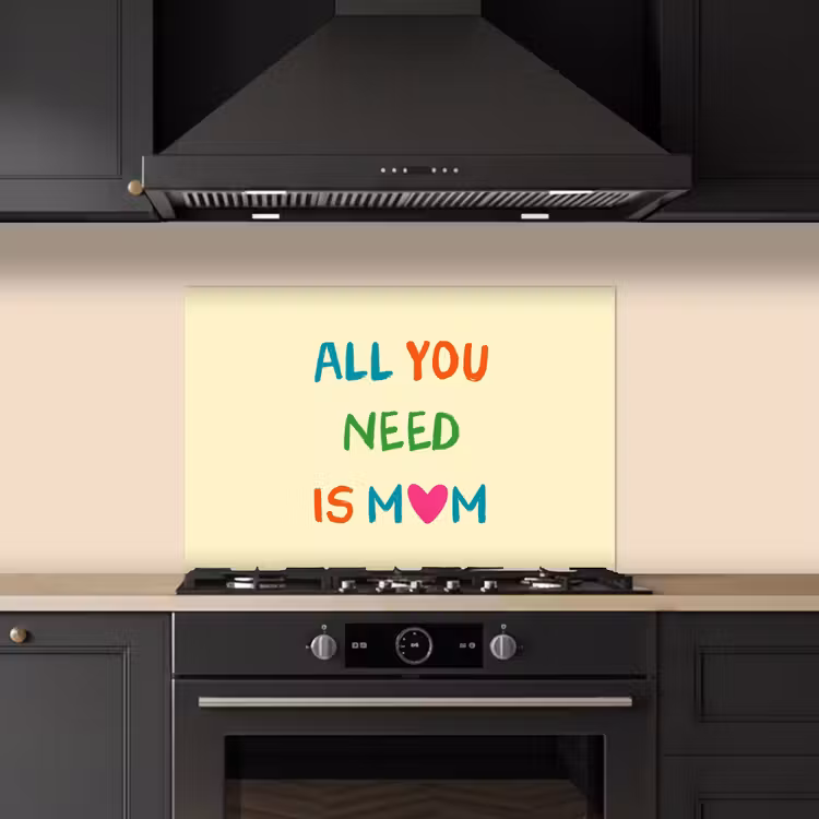 Salpicaderos de cocina - Corazón - Madre - Texto - Colorido — 5