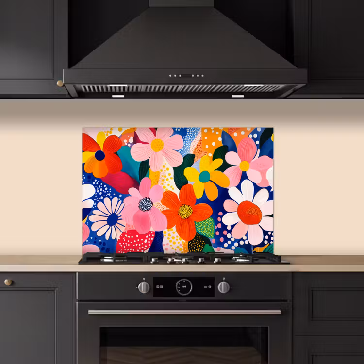 Salpicaderos de cocina - Flores - Colorido - Lunares — 5
