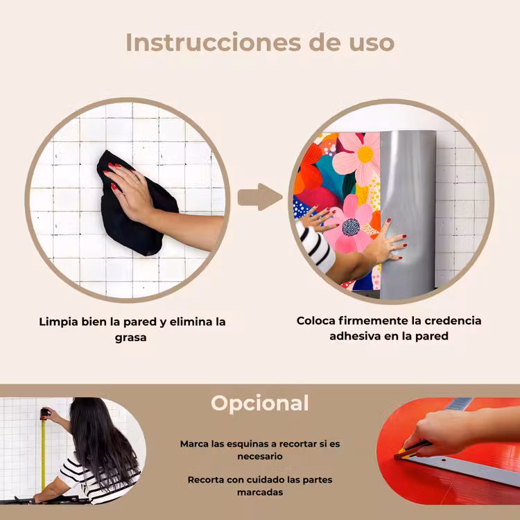 Salpicaderos de cocina - Flores - Colorido - Lunares — 6
