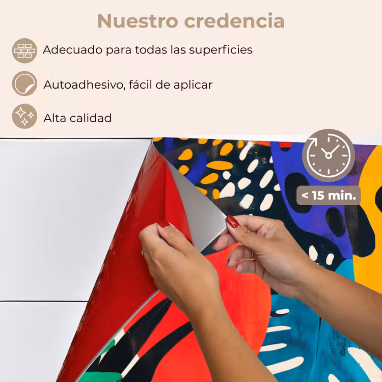 Salpicaderos de cocina - Hojas - Formas - Abstracto - Colorido — 4