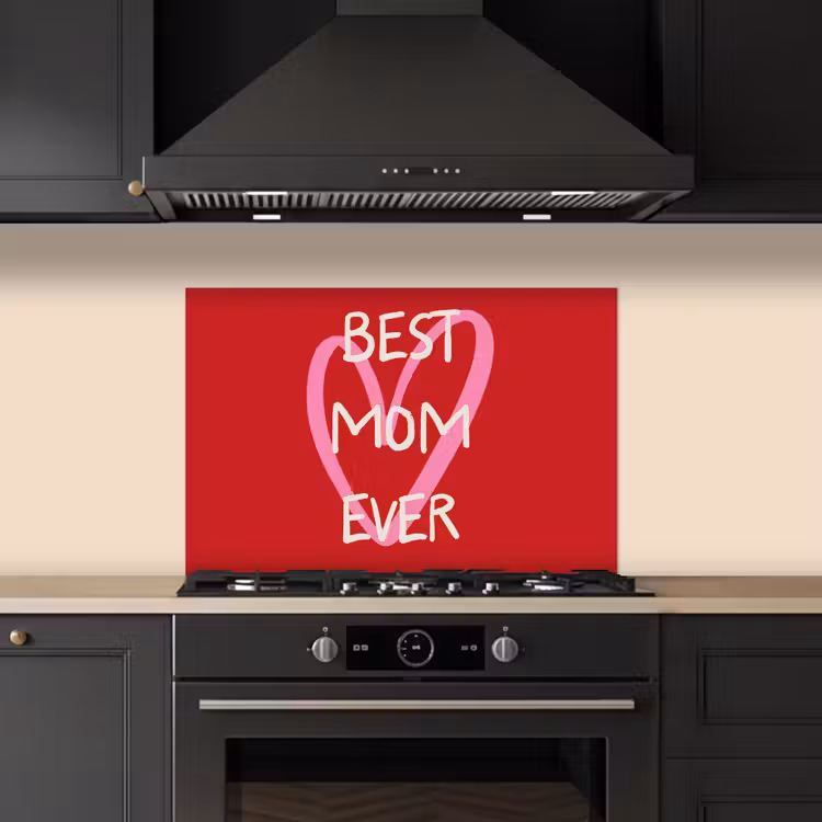 Salpicaderos de cocina - Madre - Cita - Corazón - Rojo — 5