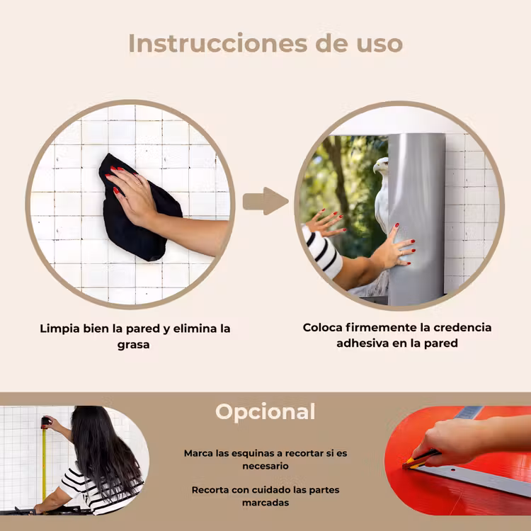 Salpicaderos de cocina - Águila - Madera - Blanco - Plantas — 6