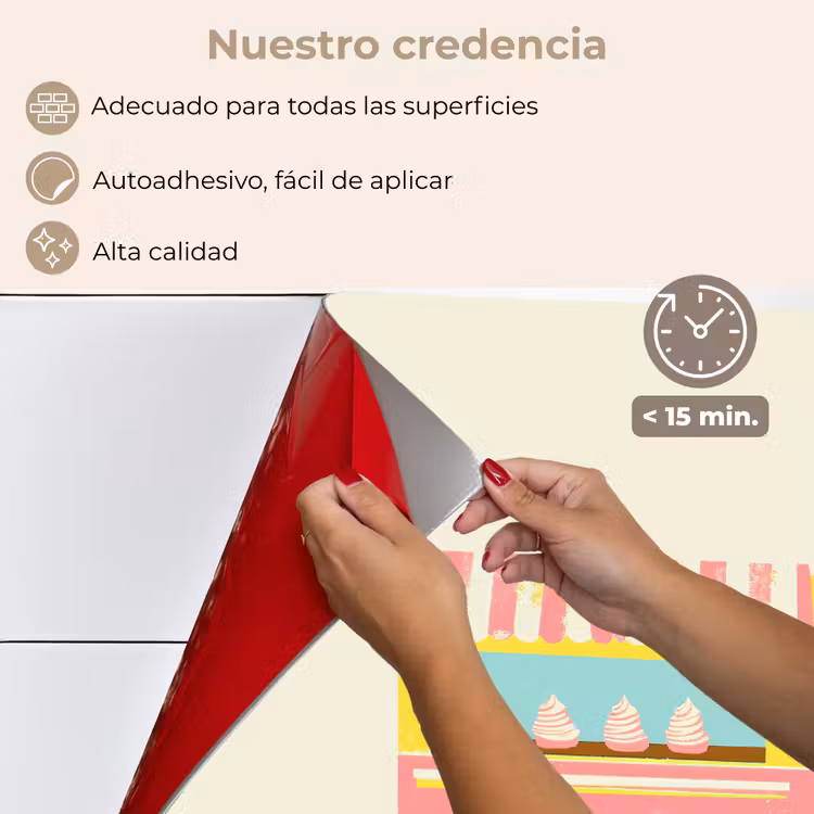 Salpicaderos de cocina - Carrito de helados - Retro - Helados suaves - Rosa — 4