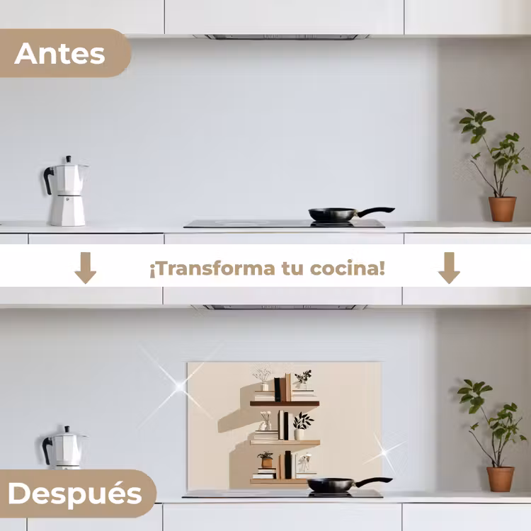Salpicaderos de cocina - Estanterías - Libros - Jarrones - Plantas — 7