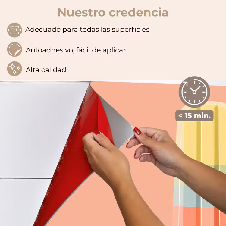 Salpicaderos de cocina - Helado de agua - Tonos pastel - Minimalista — 4