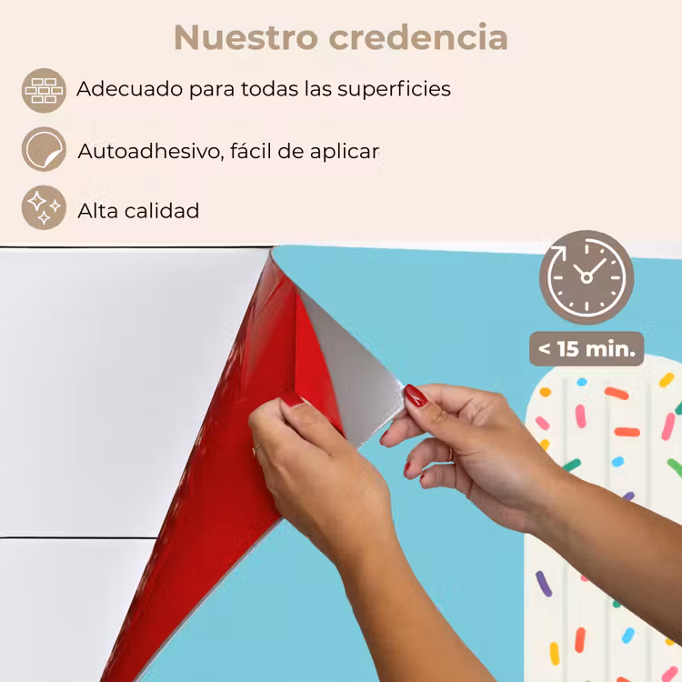 Salpicaderos de cocina - Helado - Palito - Espolvoreado - Azul claro — 4