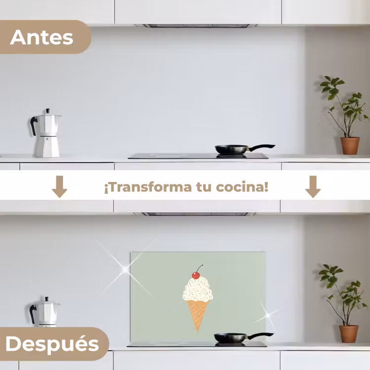 Salpicaderos de cocina - Ilustración - Helado - Moteado - Cereza — 7