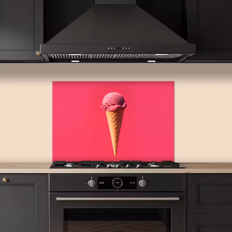 Salpicaderos de cocina - Pala helado - Rosa - Cuerno — 5