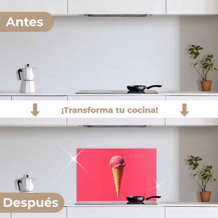 Salpicaderos de cocina - Pala helado - Rosa - Cuerno — 7