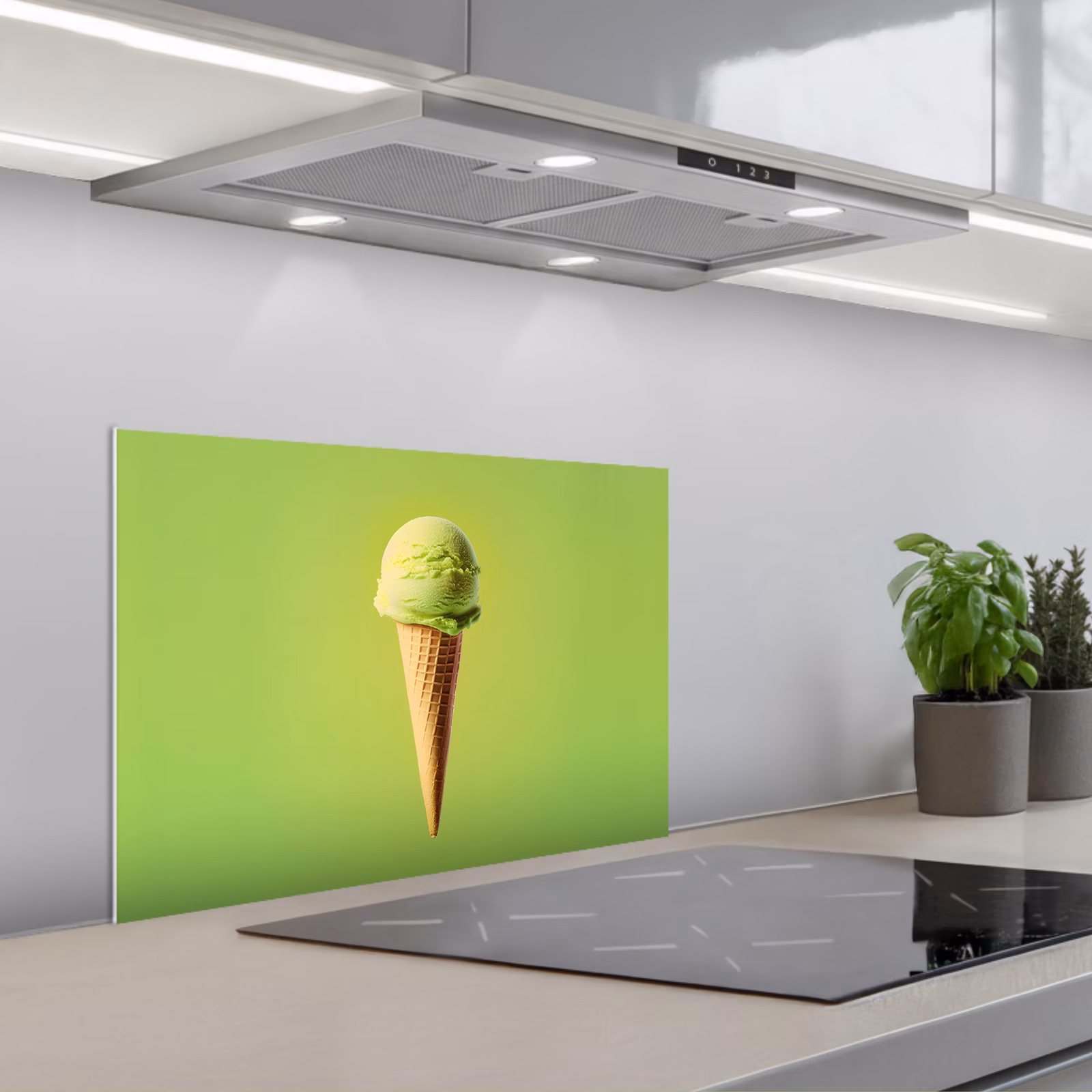 Salpicaderos de cocina - Cuerno - Pala de helado - Verde — 1