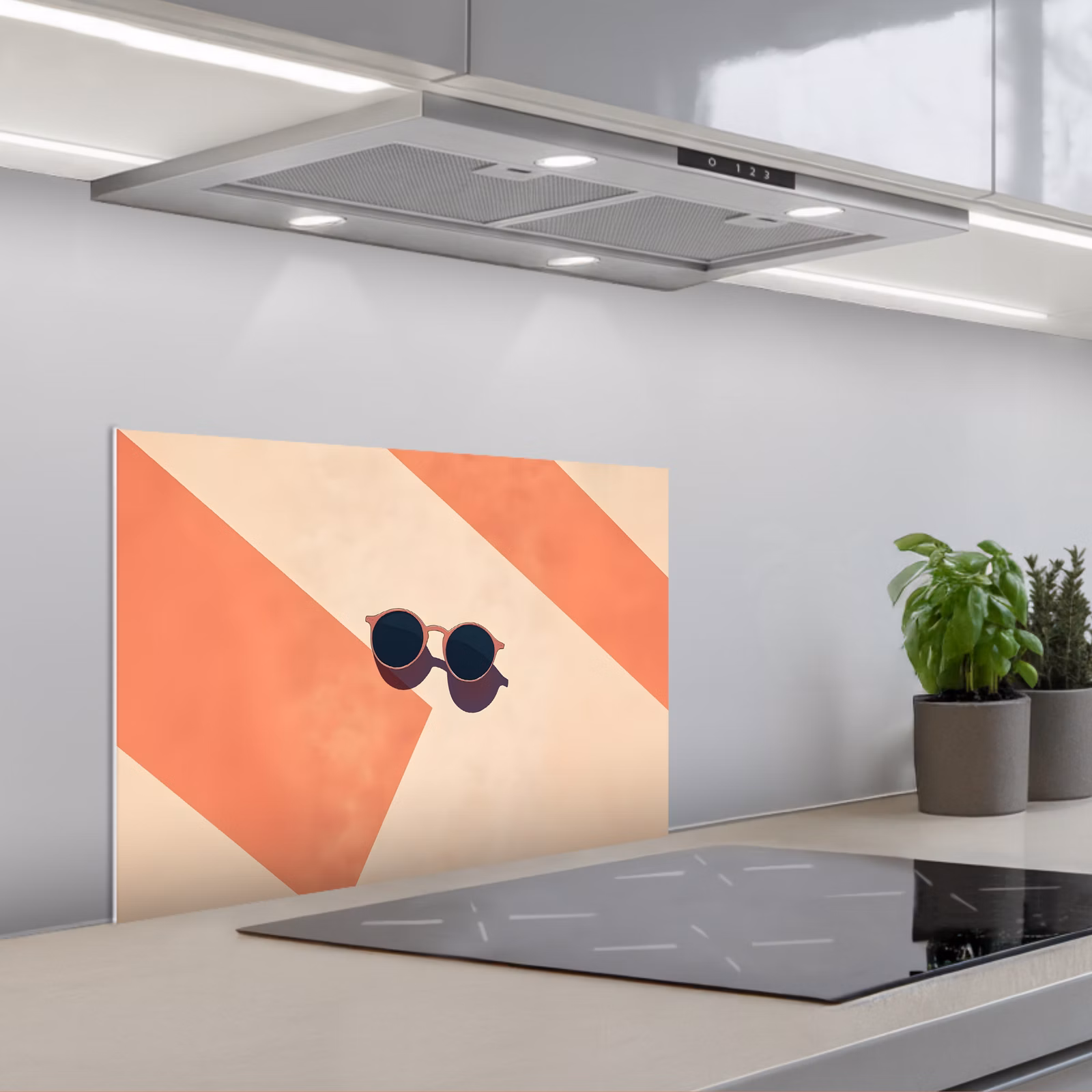 Salpicaderos de cocina - Gafas de sol - Sombra - Naranja - Minimalistas — 1