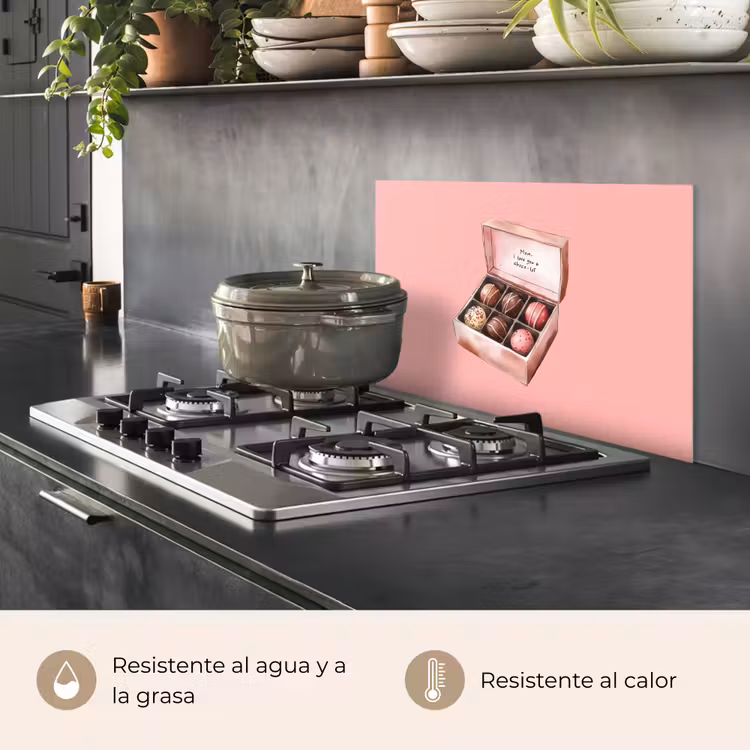 Salpicaderos de cocina - Caja - Bombones - Amar - Texto — 2