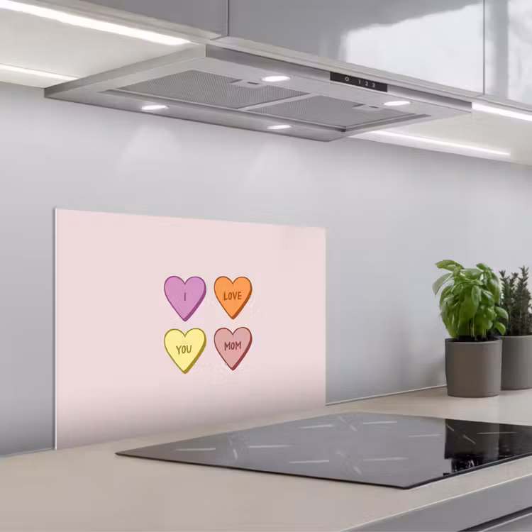 Salpicaderos de cocina - Corazones - Pastel - Amor - Madre — 1