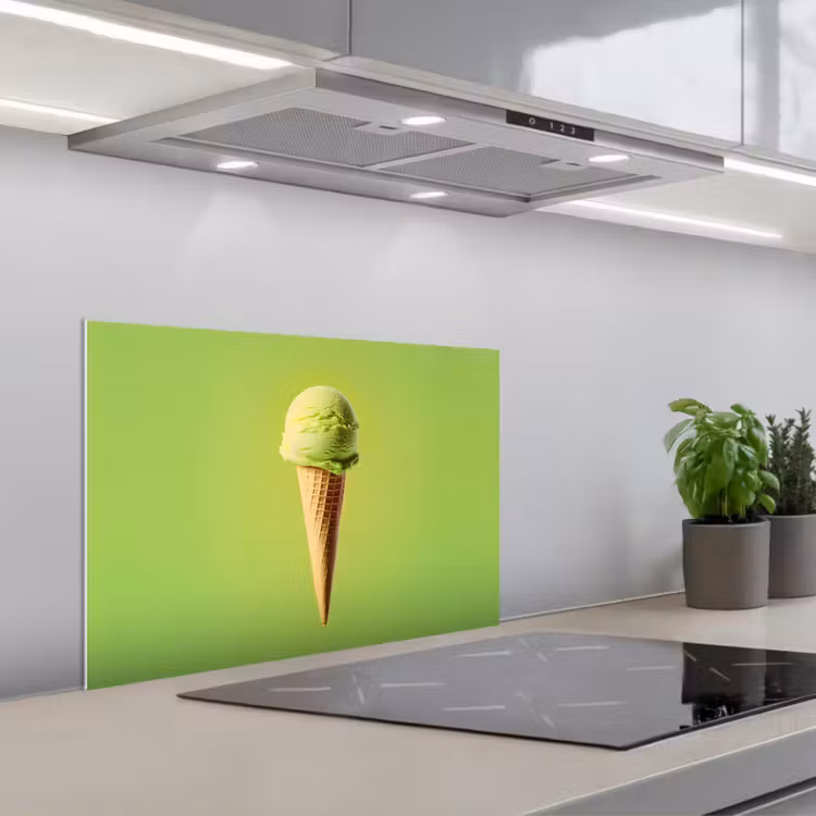 Salpicaderos de cocina - Cuerno - Pala de helado - Verde — 1