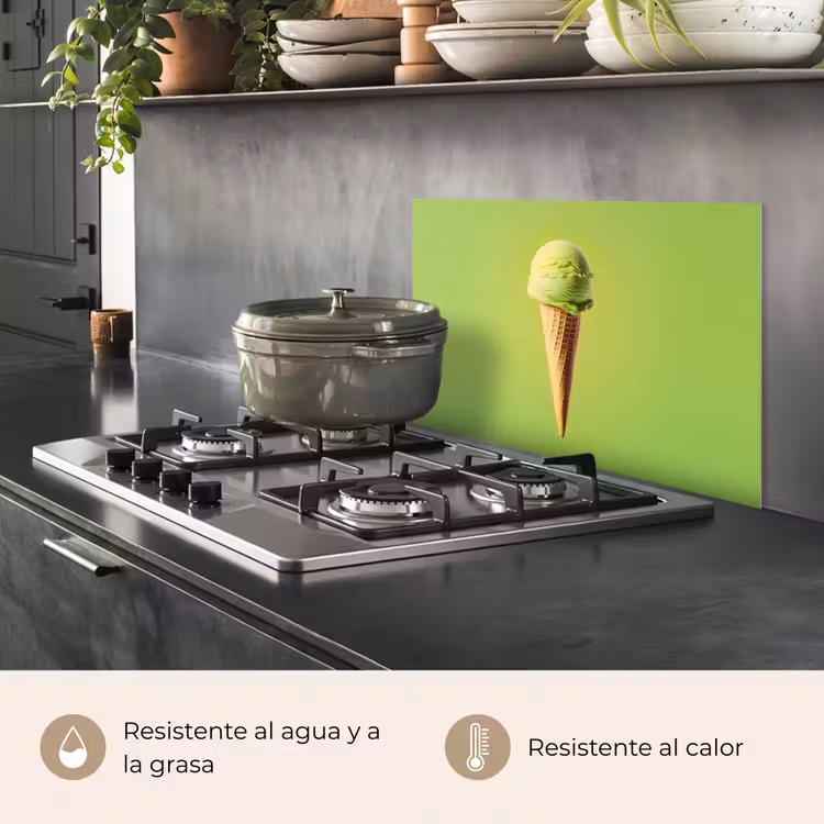 Salpicaderos de cocina - Cuerno - Pala de helado - Verde — 2