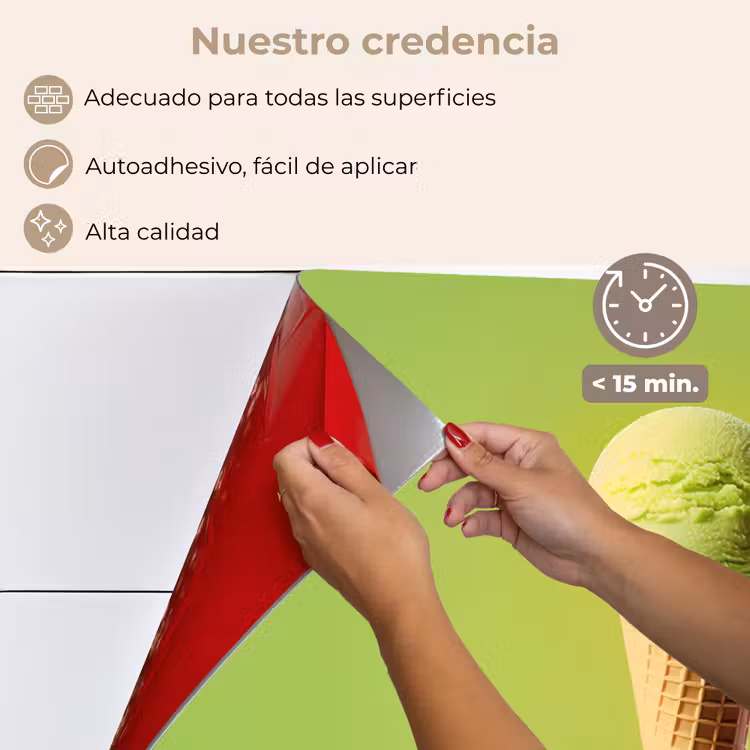 Salpicaderos de cocina - Cuerno - Pala de helado - Verde — 4