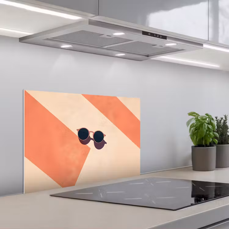 Salpicaderos de cocina - Gafas de sol - Sombra - Naranja - Minimalistas — 1