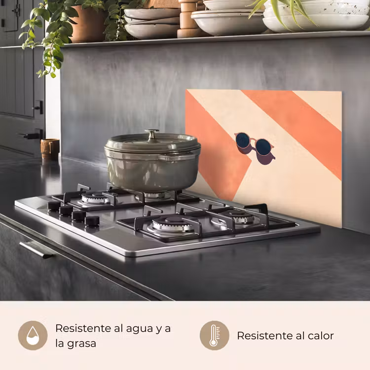 Salpicaderos de cocina - Gafas de sol - Sombra - Naranja - Minimalistas — 2