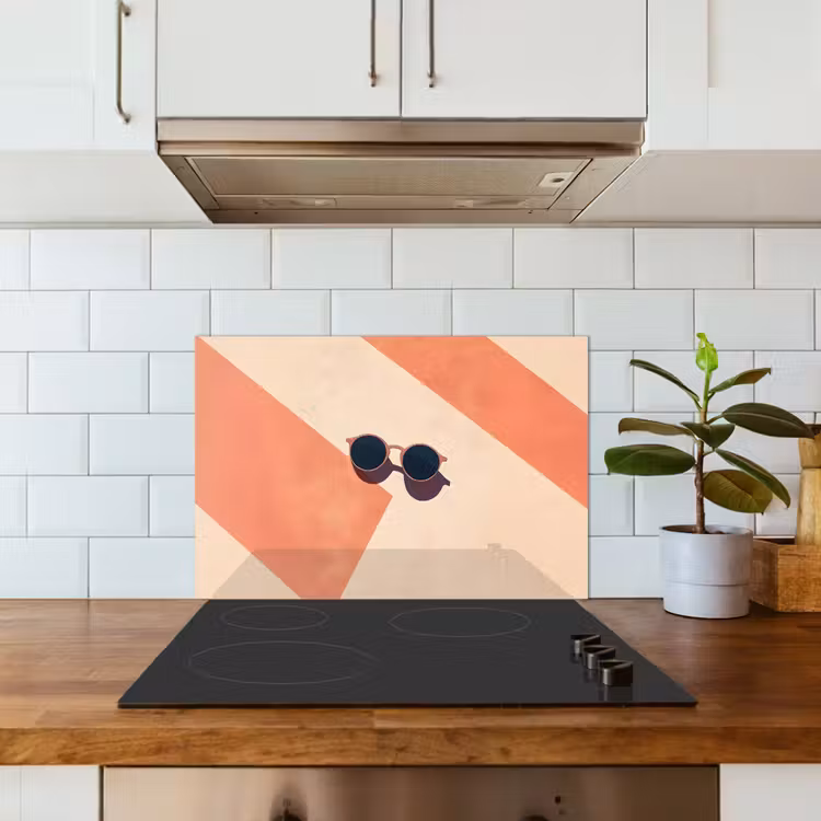 Salpicaderos de cocina - Gafas de sol - Sombra - Naranja - Minimalistas — 3