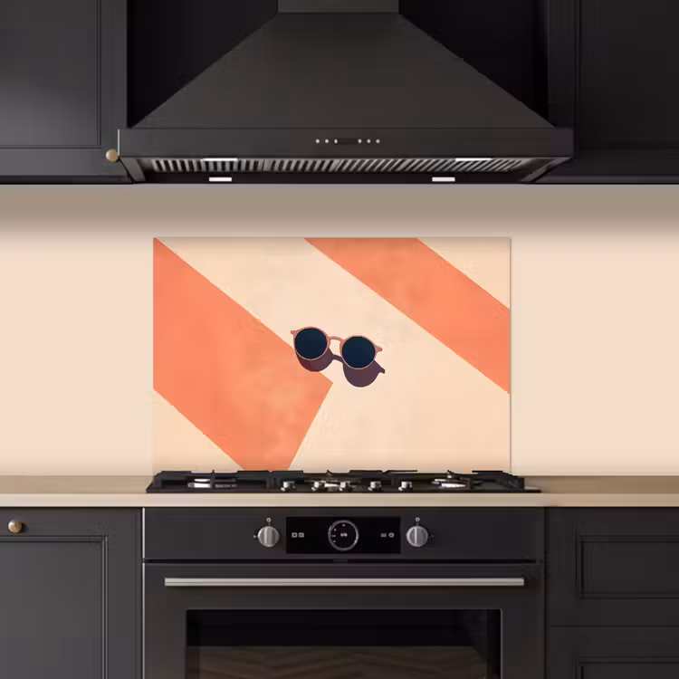 Salpicaderos de cocina - Gafas de sol - Sombra - Naranja - Minimalistas — 5