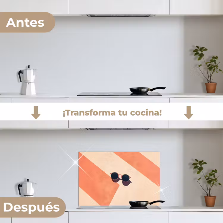 Salpicaderos de cocina - Gafas de sol - Sombra - Naranja - Minimalistas — 7