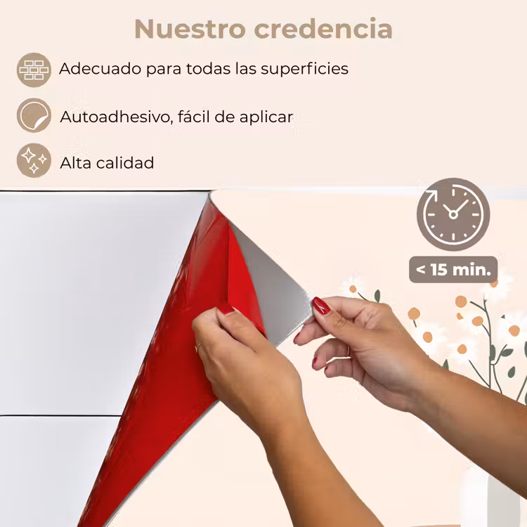 Salpicaderos de cocina - Jarrón - Flores - Margaritas - Beige — 4