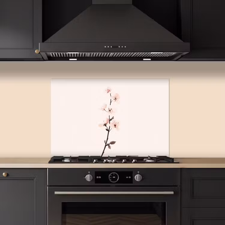 Salpicaderos de cocina - Minimalista - Flor - Rama - Rosa — 5