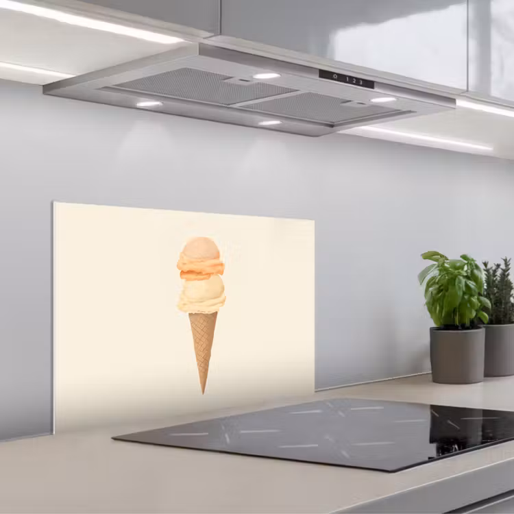 Salpicaderos de cocina - Minimalista - Pala helado - Cuerno - Beige — 1