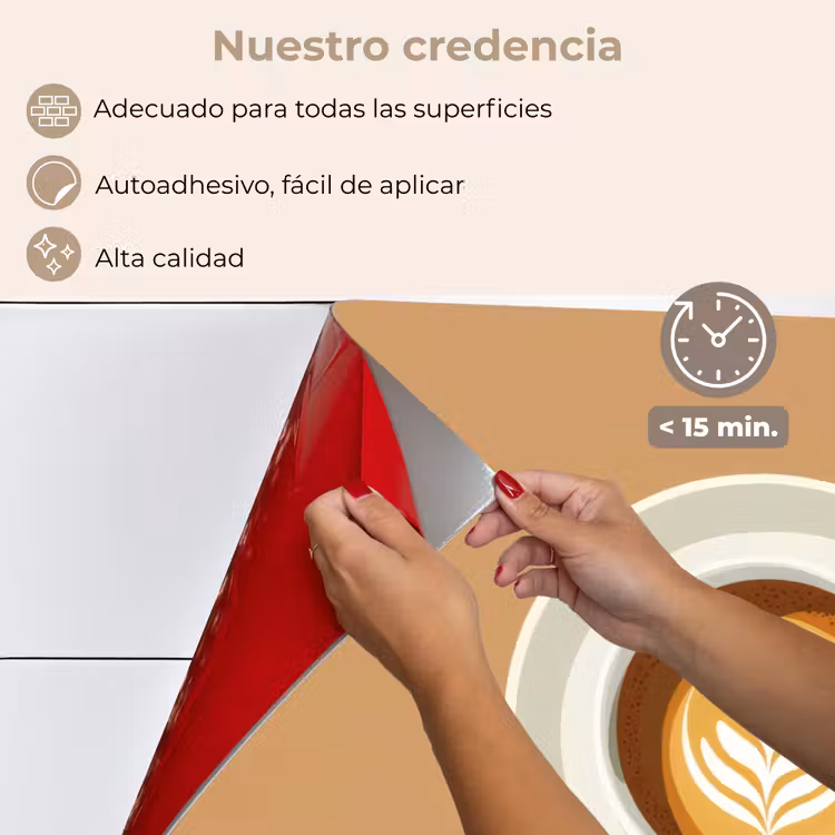 Salpicaderos de cocina - Capuchino - Taza - Plato - Minimalista — 4