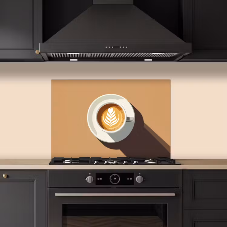 Salpicaderos de cocina - Capuchino - Taza - Plato - Minimalista — 5