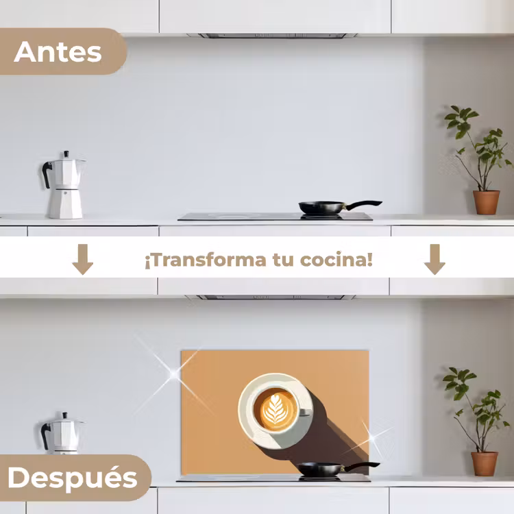 Salpicaderos de cocina - Capuchino - Taza - Plato - Minimalista — 7