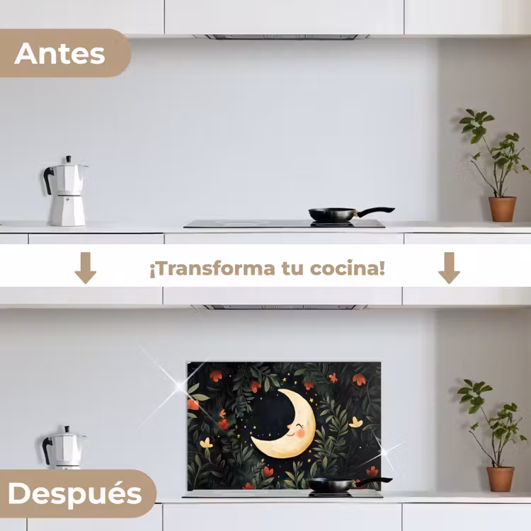 Salpicaderos de cocina - Luna - Flores - Cielo nocturno — 7