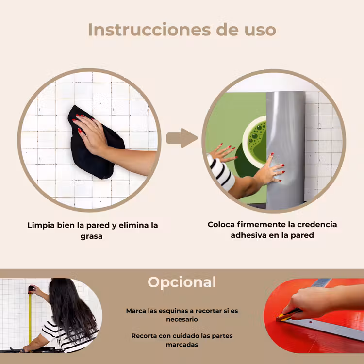 Salpicaderos de cocina - Minimalista - Vasos - Matcha -Verde — 6