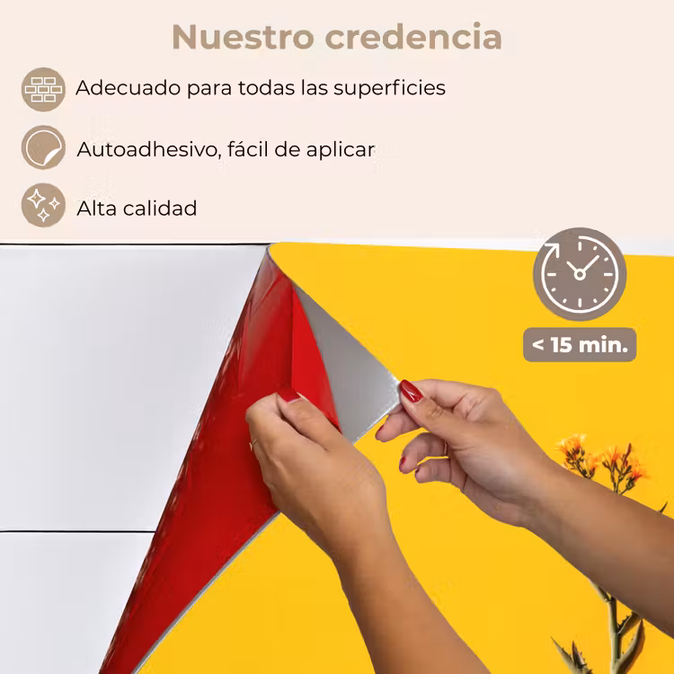 Salpicaderos de cocina - Arena - Planta - Amarillo - Minimalista — 4