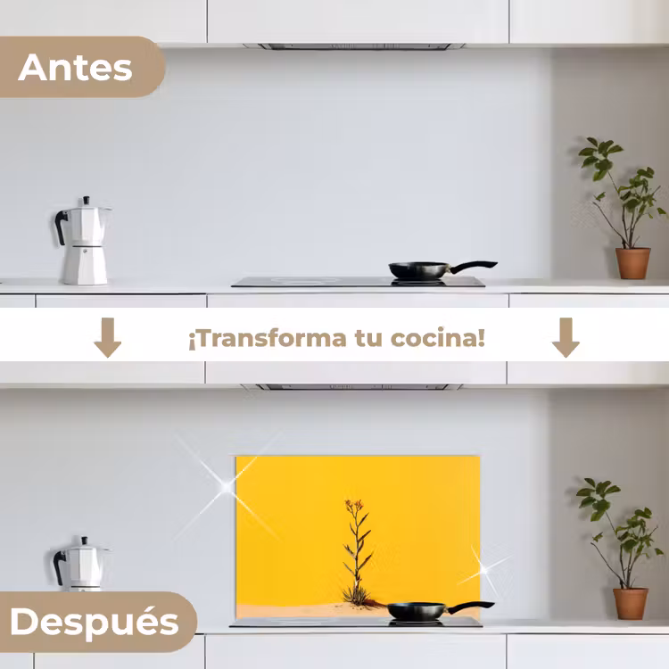 Salpicaderos de cocina - Arena - Planta - Amarillo - Minimalista — 7